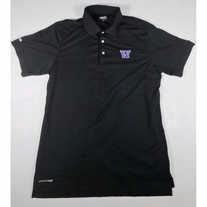 Ping Golf Polo Shirt Sensorcool Men M Washington Huskie Logo-Black-Embroidered W